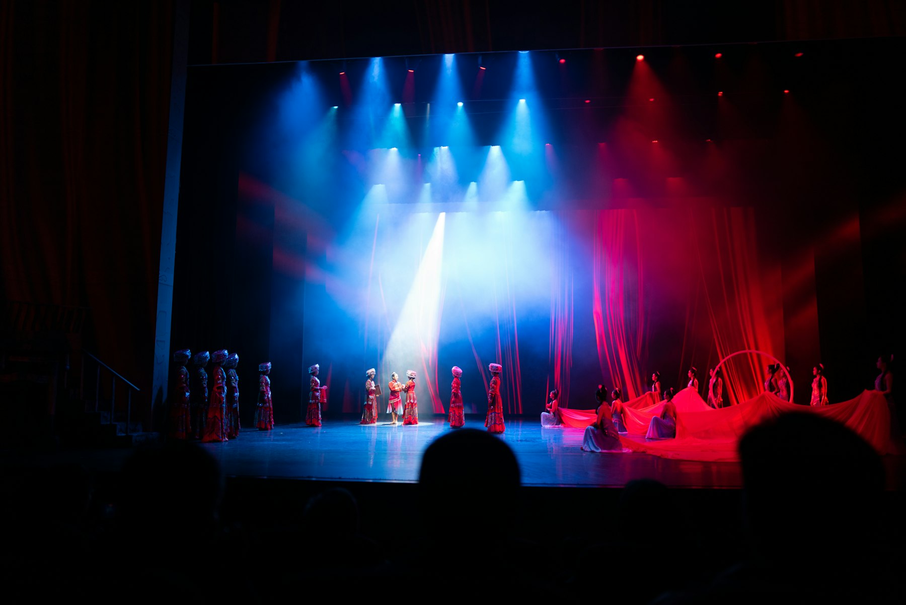 A live dance performance on a theatre stage